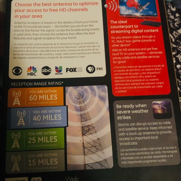 Amplified flat indoor antenna - Picture 3 of 3